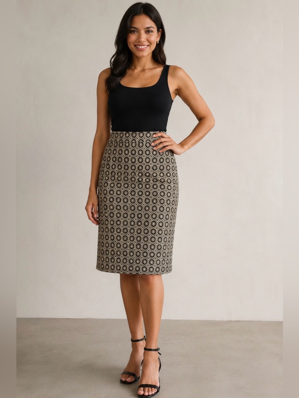Vintage ‘90s Soho Apparel Ltd. knee-length pencil skirt fits L-XL